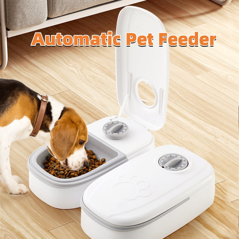 2-in-1 Gravity Pet Feeder & Water Dispenser – Automatic Cat & Dog Food Bowl with Large Capacity Water Tank